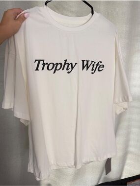 Missguided + White 'Trophy Wife' Graphic Tee